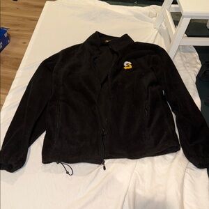 Black Fleece Jacket with SUBWAY Logo
